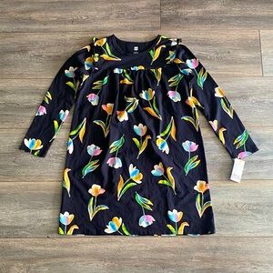 NWT Tea Collection Black Floral Dress